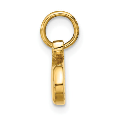 14K Yellow Gold Enameled Mitten Charm
