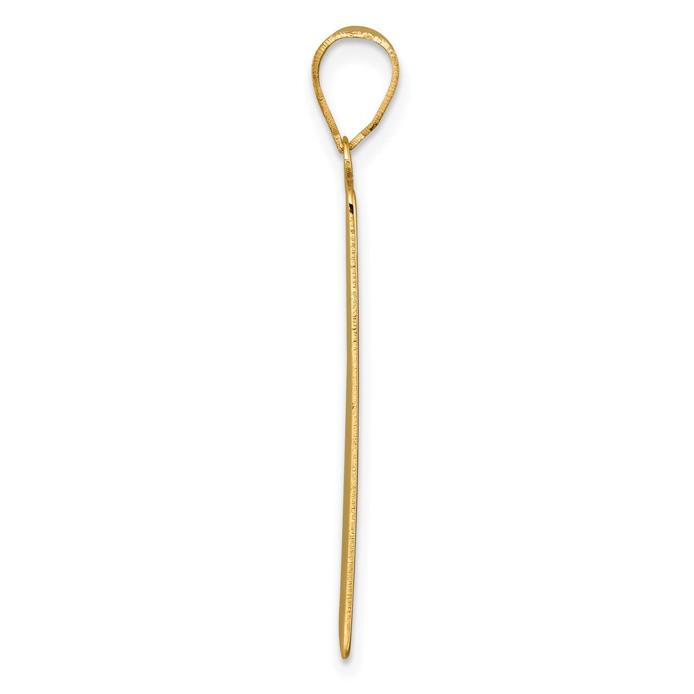 14K Yellow Gold The Emperor Tarot Card Pendant
