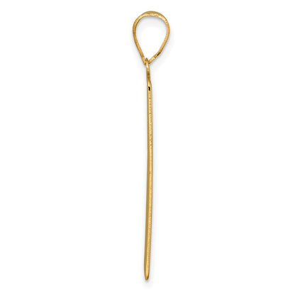 14K Yellow Gold The Emperor Tarot Card Pendant