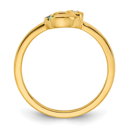 14K White Gold 11-Stone Real Diamond Channel Band