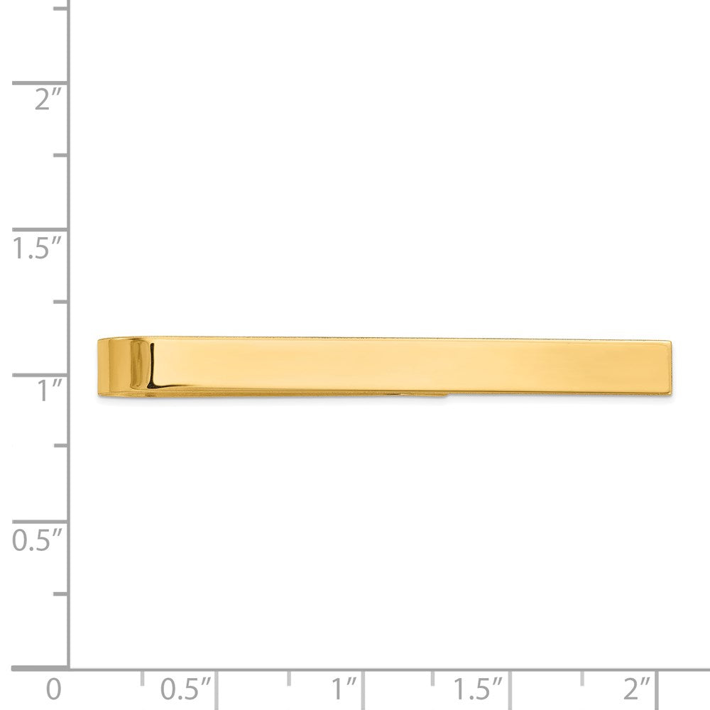 14K Yellow Gold Men's Polished Tie Bar