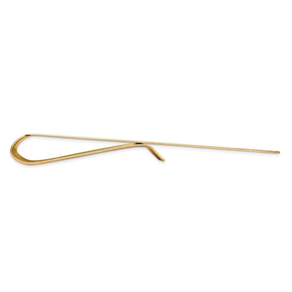 14K Yellow Gold Men's Grooved Polished Money Clip