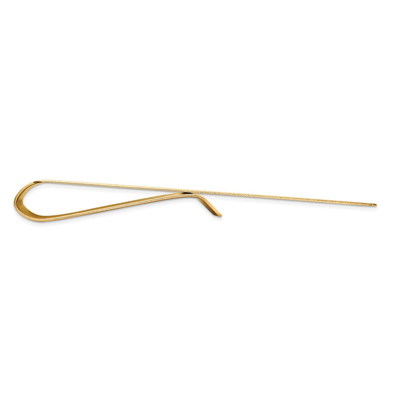 14K Yellow Gold Men's Grooved Polished Money Clip