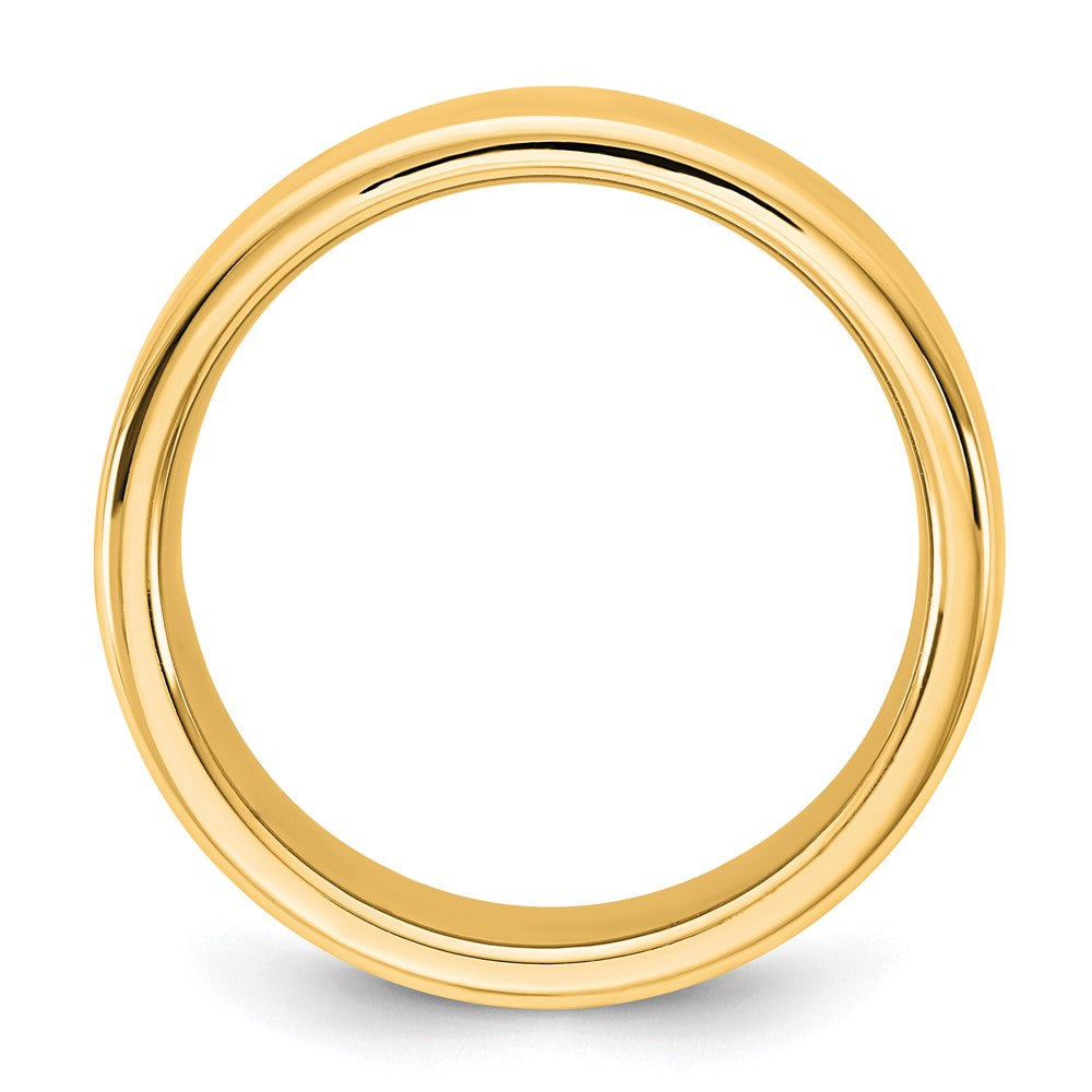 14K Yellow Gold 8mm European Comfort Fit Wedding Band Ring