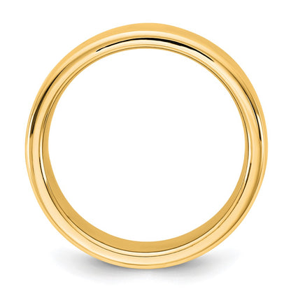 14K Yellow Gold 8mm European Comfort Fit Wedding Band Ring