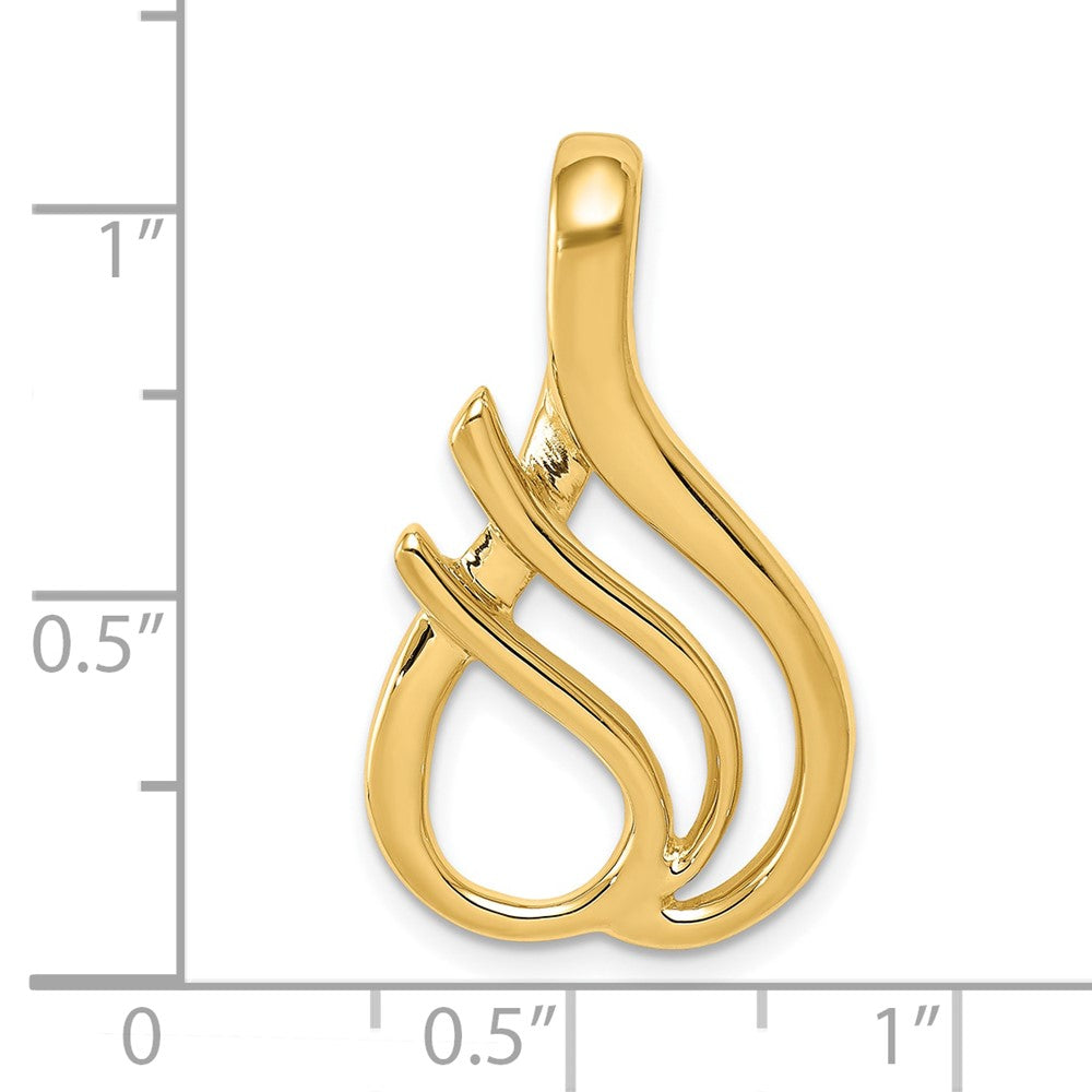 10K Yellow Gold Fancy Slide