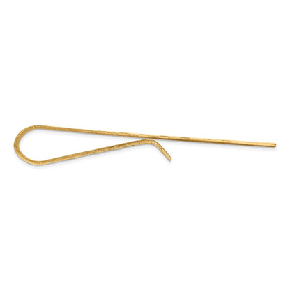 14K Yellow Gold Men's Textured Tie Bar