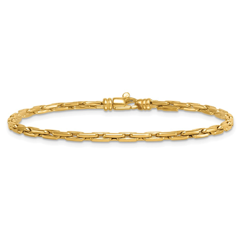 14K Yellow Gold Polished 2.9mm Fancy Link 7.5 Inch Bracelet