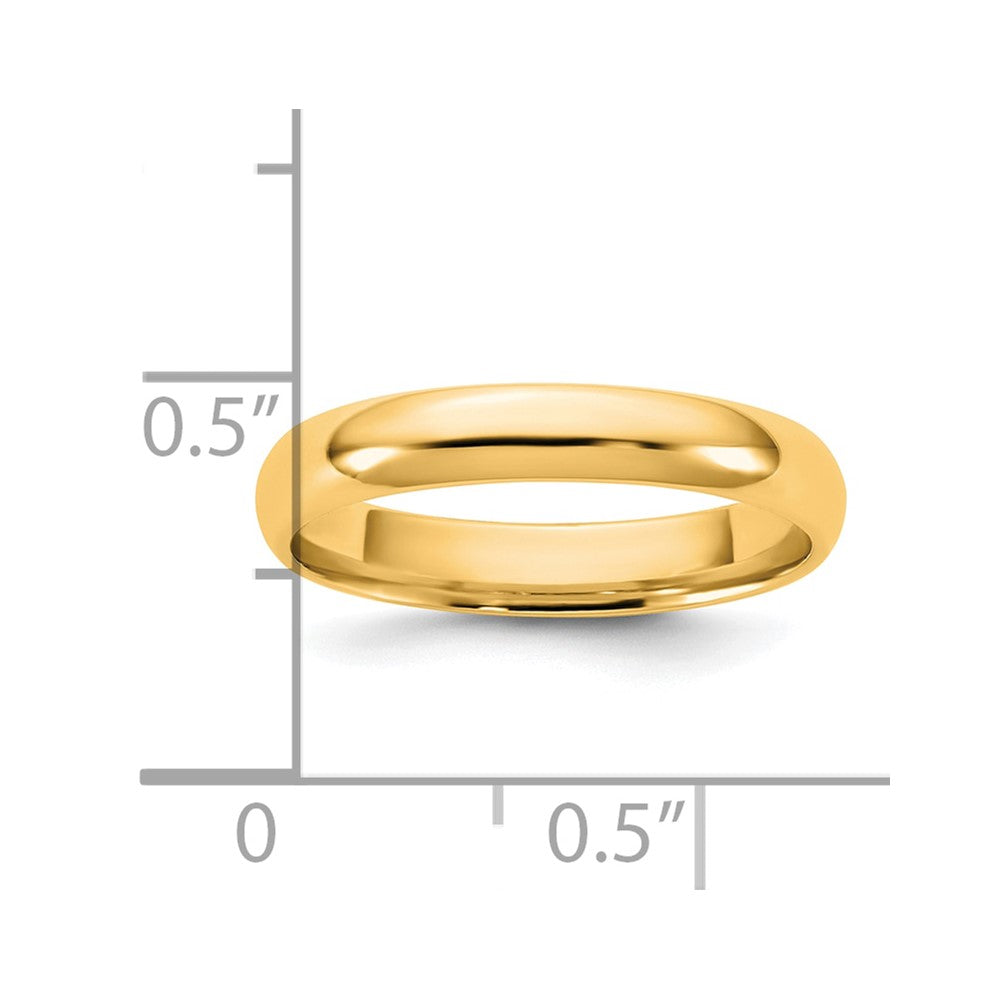 14K Yellow Gold 3.5mm LTW Comfort Fit Wedding Band Ring
