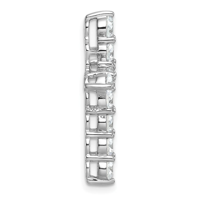14K White Gold Certified Gold Lab Grown Diamond 3ctw VS DEF Cross Pendant