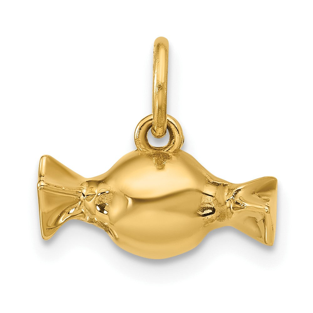 14K Yellow Gold Fancy Taffy Candy Charm