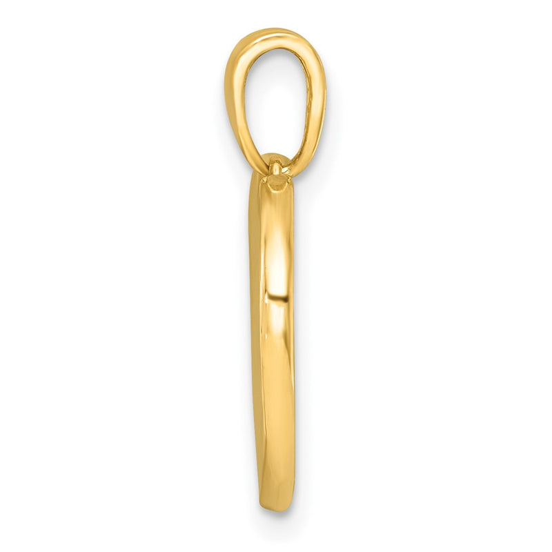 14K Yellow Gold Polished Enamel Paw In Pink Heart Charm