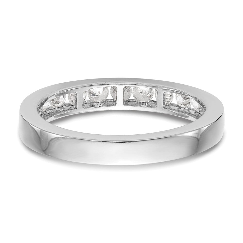 14K White Gold 1/2 carat Lab Grown Diamond VS/SI+ G+ Complete Wedding Band Ring