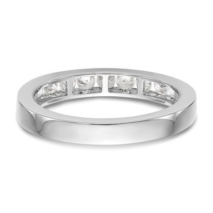 14K White Gold 1/2 carat Lab Grown Diamond VS/SI+ G+ Complete Wedding Band Ring