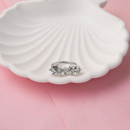 14K White Gold 0.30 Ct Five Stone Diamond Ring