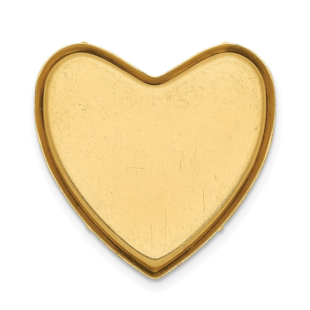 14K Yellow Gold Diamond Star Ash Holder 24mm Heart Locket