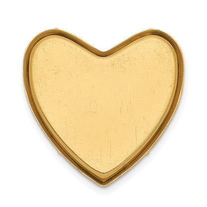 14K Yellow Gold Diamond Star Ash Holder 24mm Heart Locket