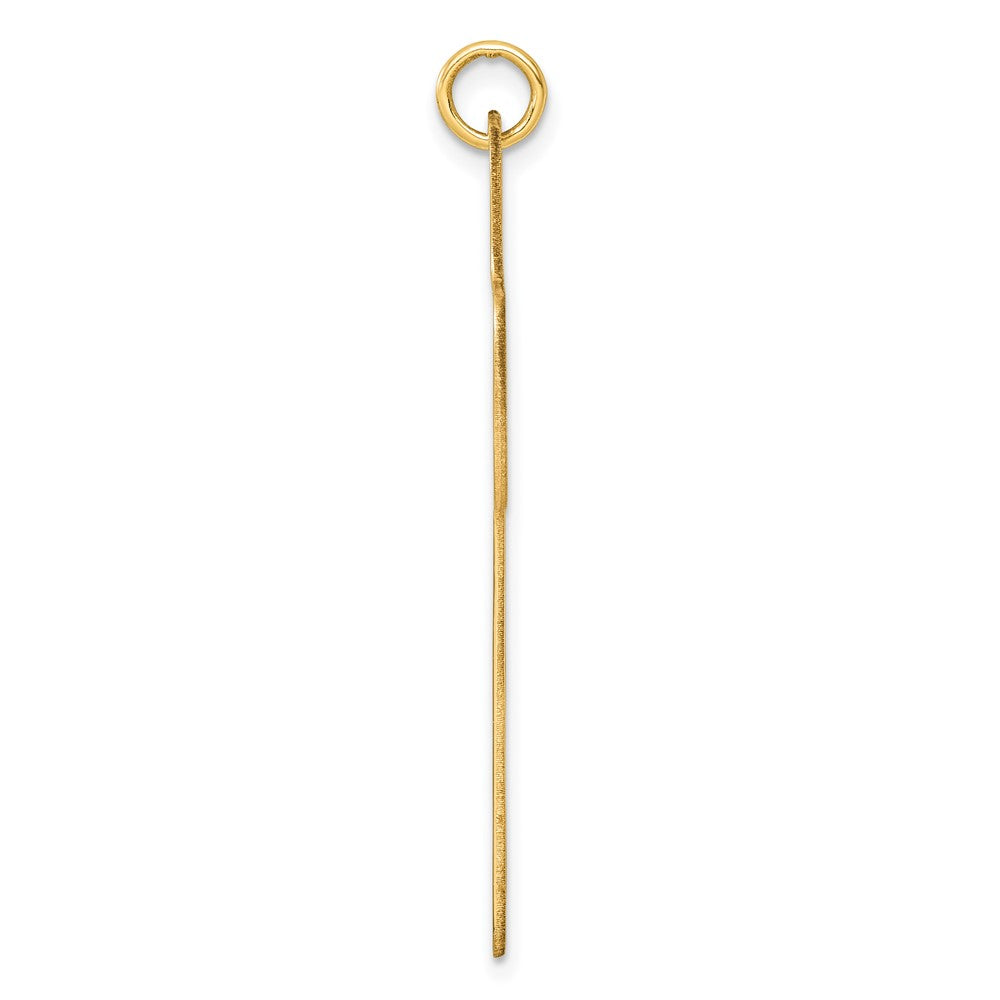 14K Yellow Gold Large Polished Cross Charm