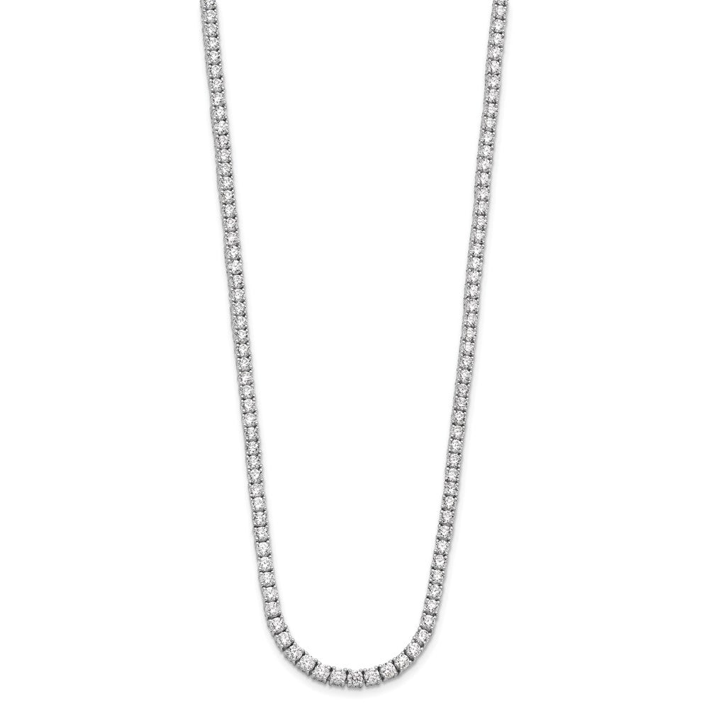 14K White Gold 10 carat Lab Grown Diamond VS+ F+ Complete 16 Inch Tennis Necklace