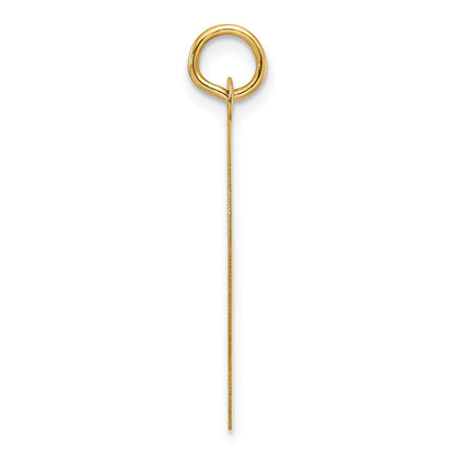 14K Yellow Gold Etched Edge Engravable Round 22.9mm Disc Charm