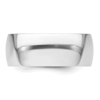 Platinum 8mm Lightweight Comfort-Fit Wedding Band Ring