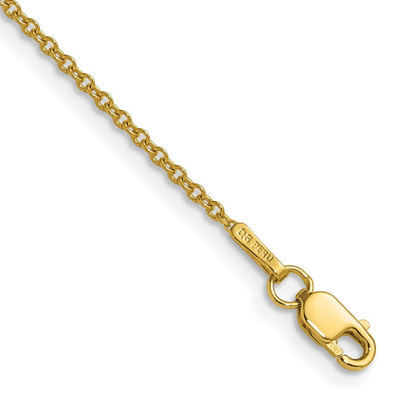 14K Yellow Gold 1.5mm Cable 24 Inch Chain