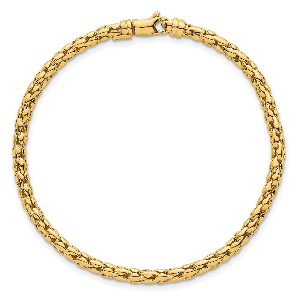 14K Yellow Gold Polished 3.5mm Fancy Link 7.25 Inch Bracelet