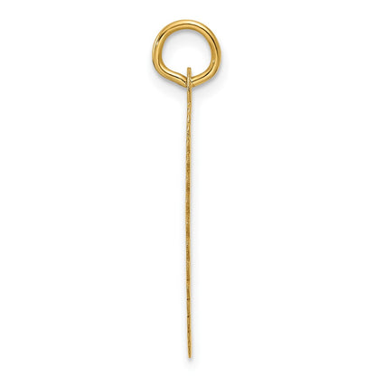 14K Yellow Gold Etched Edge Engravable Round Scalloped 21.5mm Disc Charm