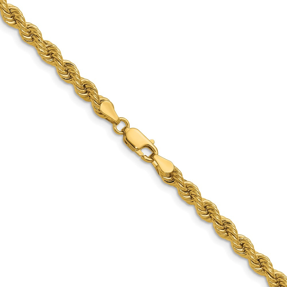 14K Yellow Gold 4.2mm Regular Rope Chain Necklace