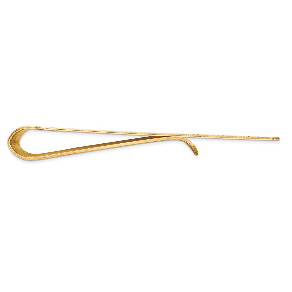 14K Yellow Gold Men's Grooved Polished Money Clip