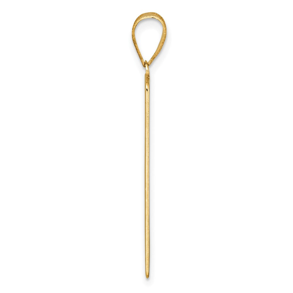 14K Yellow Gold The Fool Tarot Card Pendant