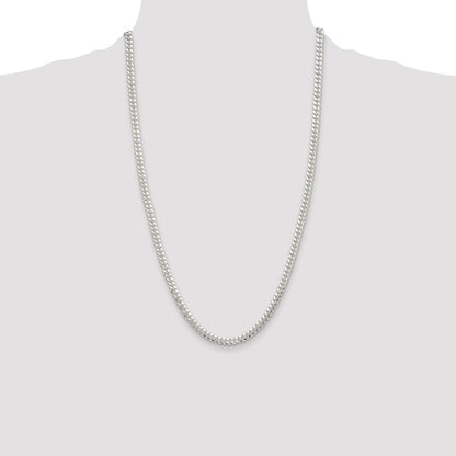 Sterling Silver Polished 5.7mm Domed Curb 26 Inch Chain