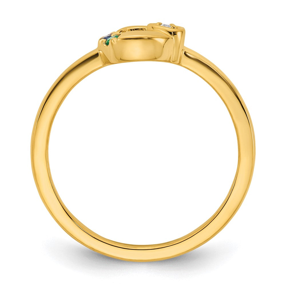 14K White Gold 11-Stone Real Diamond Channel Band