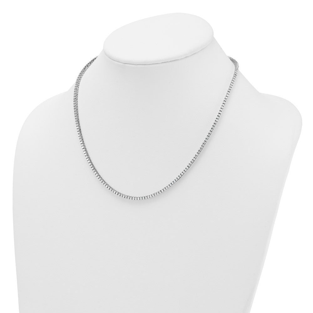 14K White Gold 6 carat Lab Grown Diamond VS/SI+ G+ Complete 16 Inch Graduated Tennis Necklace