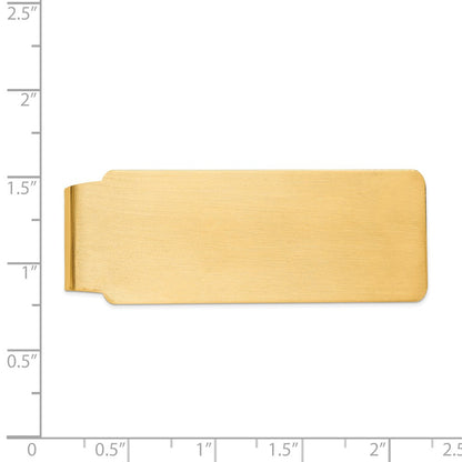 14K Yellow Gold Men's Satin Finish Money Clip