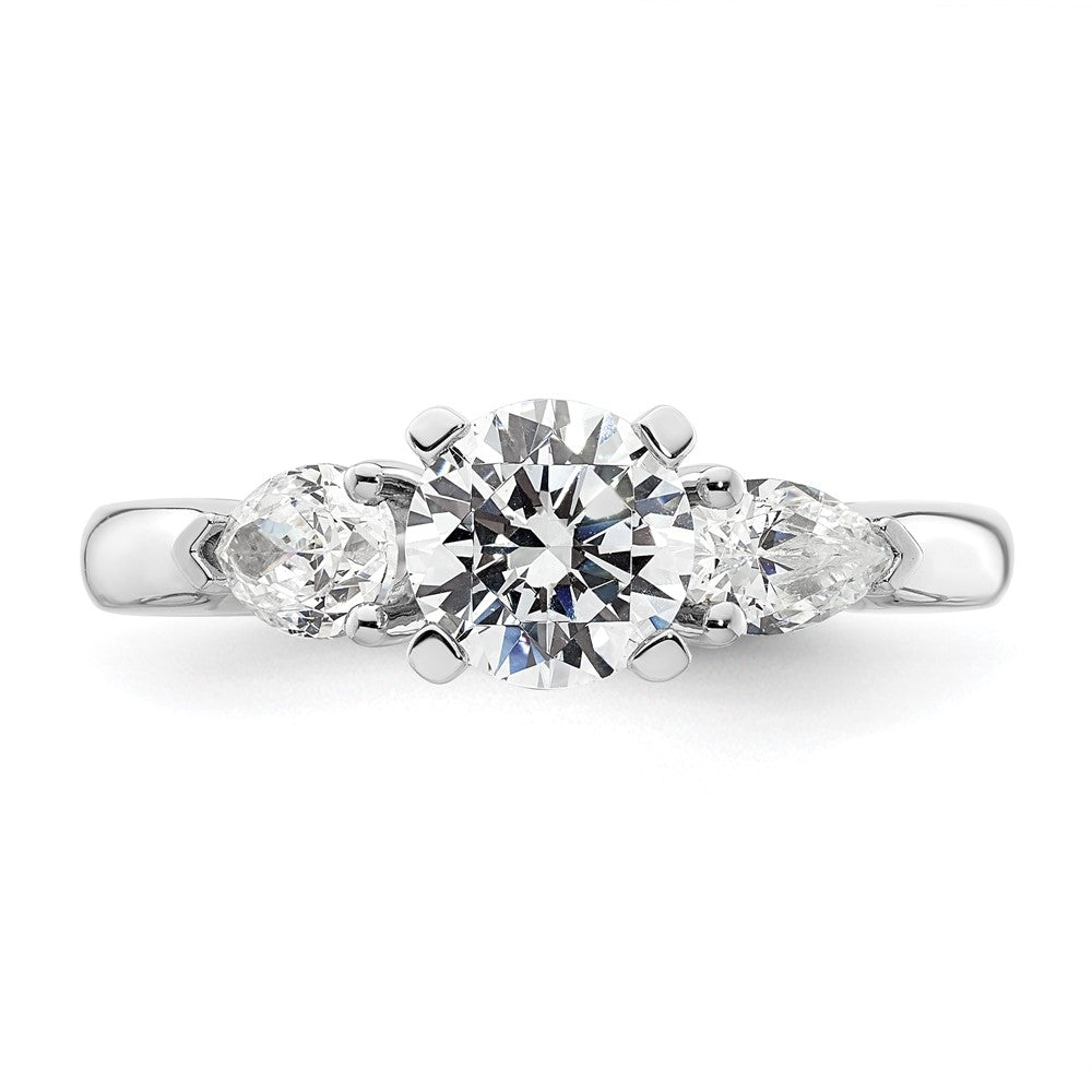 14k White Gold Real Diamond Wedding Band