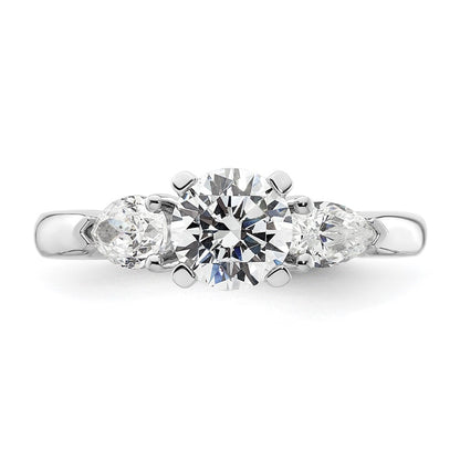 14k White Gold Real Diamond Wedding Band
