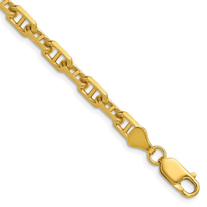 14K Yellow Gold 5.7mm D/C Mariner Anchor 20 Inch Chain