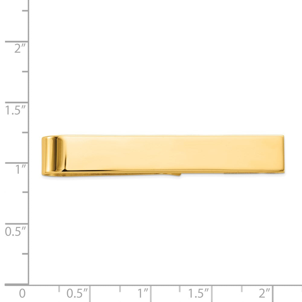 14K Yellow Gold Men's Polished Tie Bar