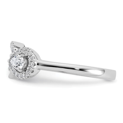 14K White Gold Polished Diamond Infinity Ring