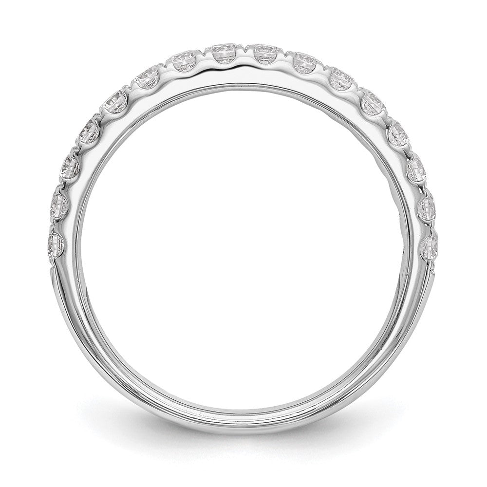 True Origin 14K White Gold 1/2 carat Lab Grown Diamond VS+ F+ Complete Wedding Band Ring