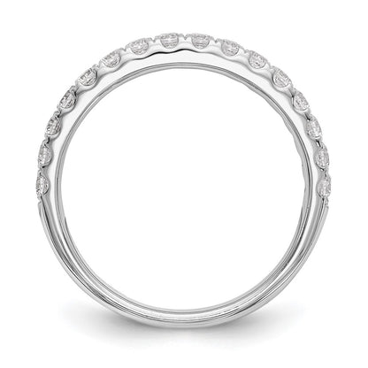 True Origin 14K White Gold 1/2 carat Lab Grown Diamond VS+ F+ Complete Wedding Band Ring