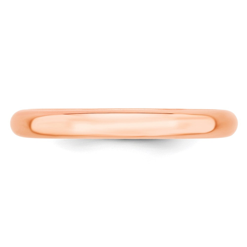 14KR Rose Gold 3mm Standard Comfort Fit Wedding Band Ring