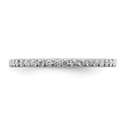 14K White Gold 1/4 carat Diamond Complete Wedding Band Ring