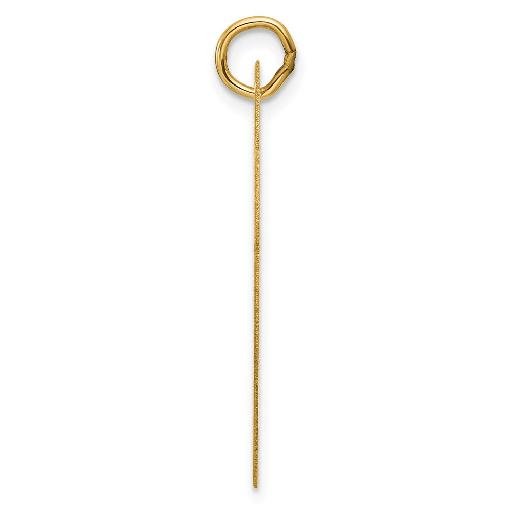 14K Yellow Gold Plain .013 Gauge Engravable Heart 23.6x24.8mm Disc Charm