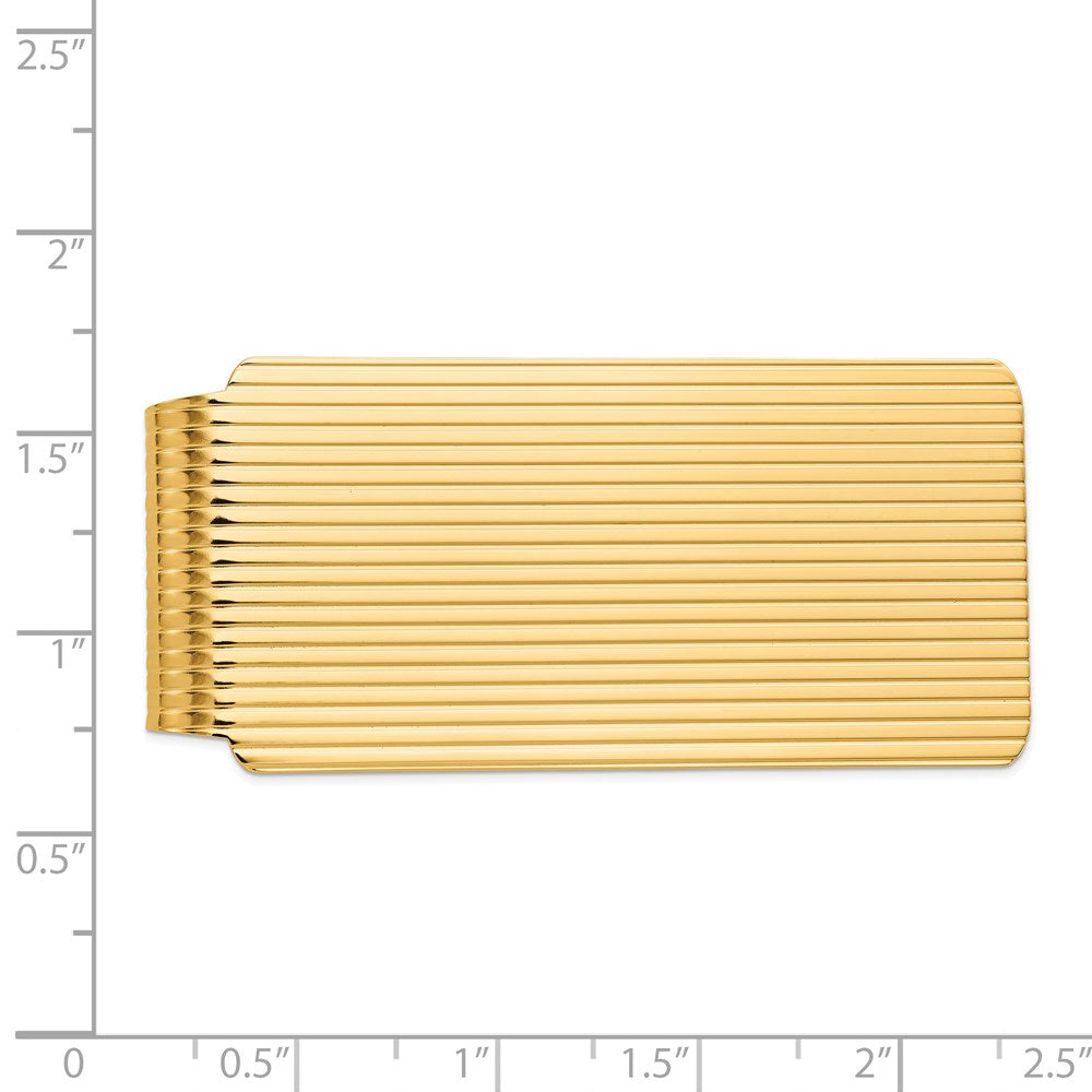 14K Yellow Gold Men's Textured Money Clip