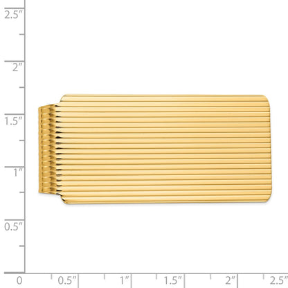 14K Yellow Gold Men's Textured Money Clip