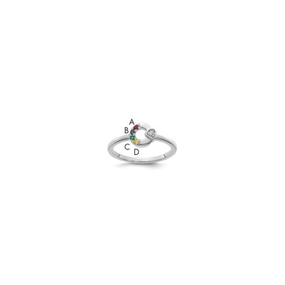14k White Gold Complete Diamond Cluster Engagement Ring
