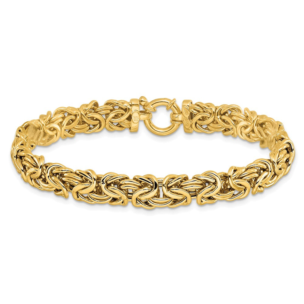 14K Yellow Gold Polished Fancy Link 7.5 Inch Bracelet
