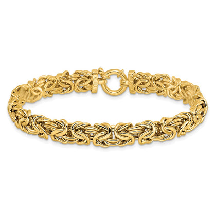 14K Yellow Gold Polished Fancy Link 7.5 Inch Bracelet